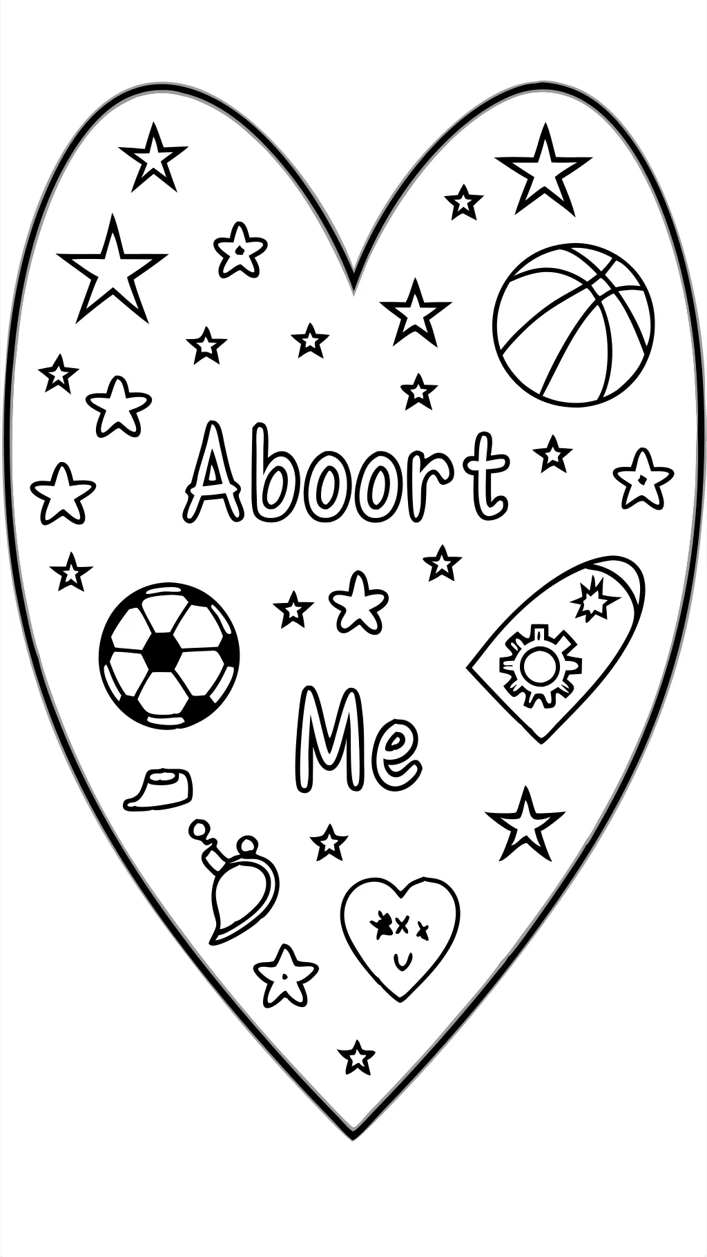 about me coloring page